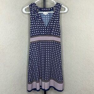 190 - Max Studio NWOT Navy Blue Floral Midi Dress, Size Small